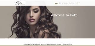 Koko Hair Studio Web Design